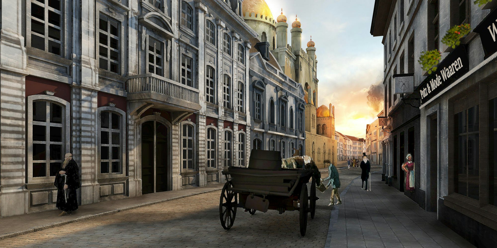 Ausschnitt-Experience_Synagoge_in_der Glockengasse_um_1860_(C)TimeRide