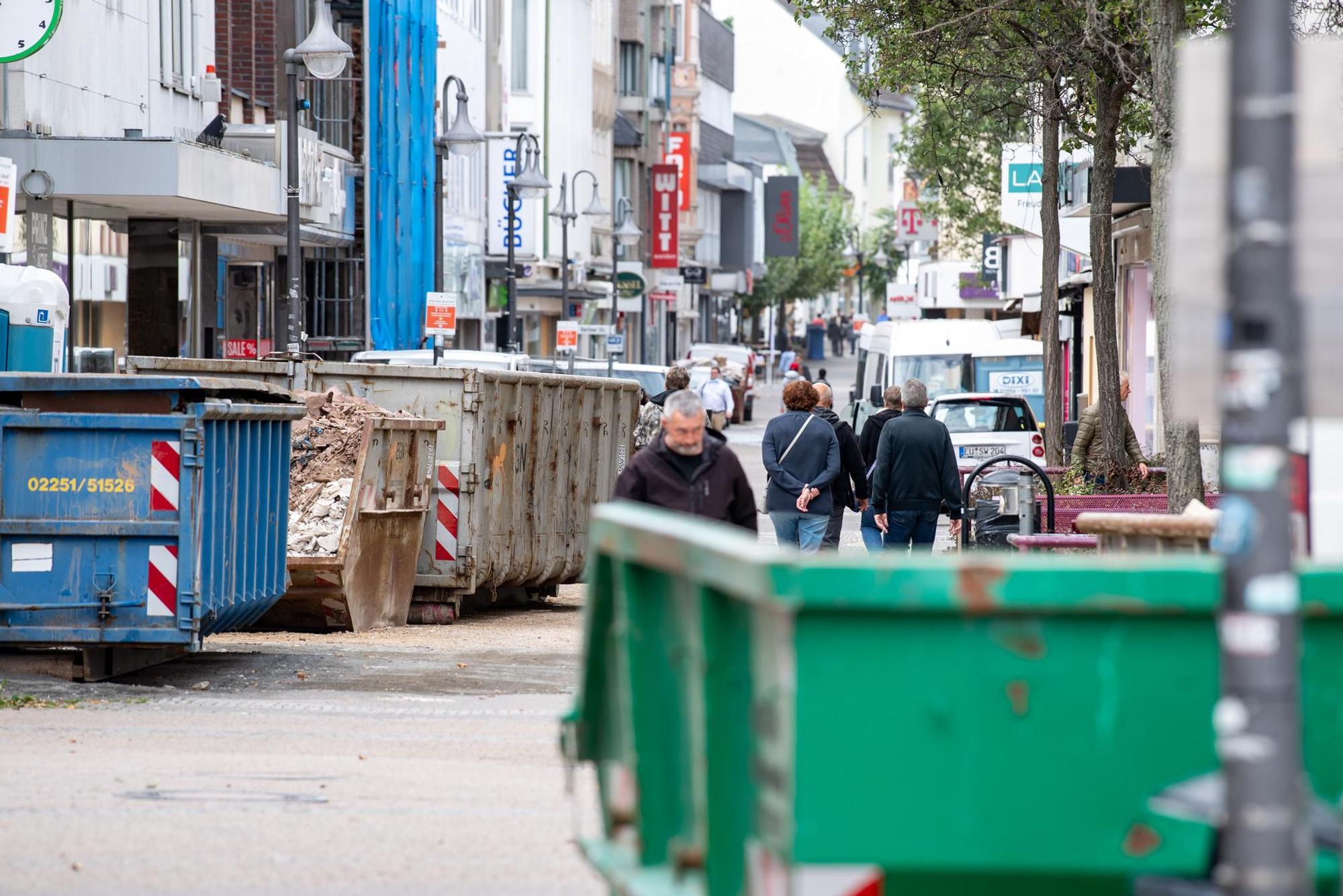 euskirchen innenstadt container flut