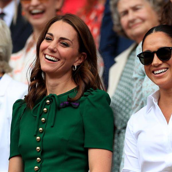 Kate (l) und Meghan in Wimbledon. (Archivfoto)