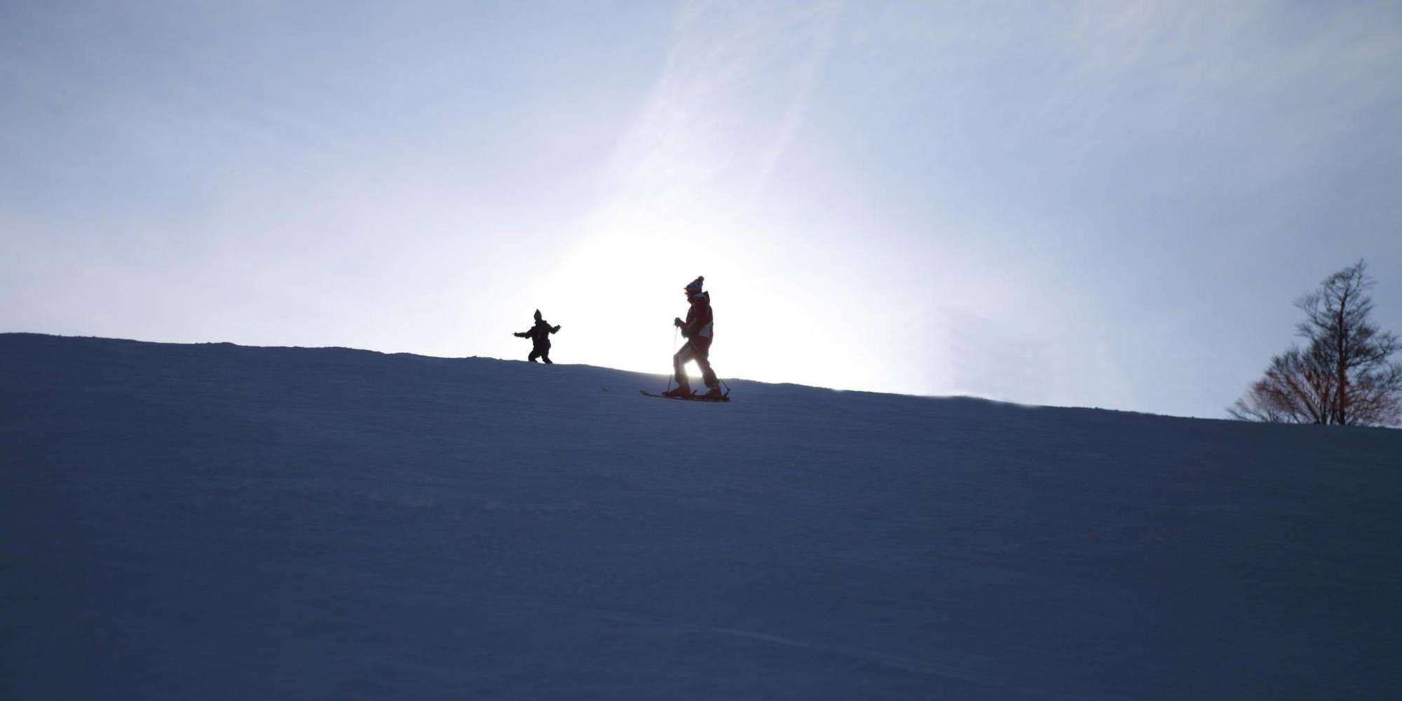 Skifahren einsam Piste Ski Japan