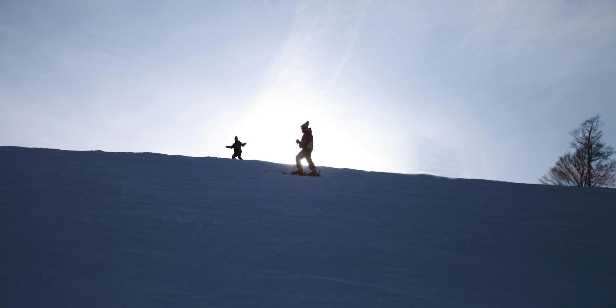 Skifahren einsam Piste Ski Japan