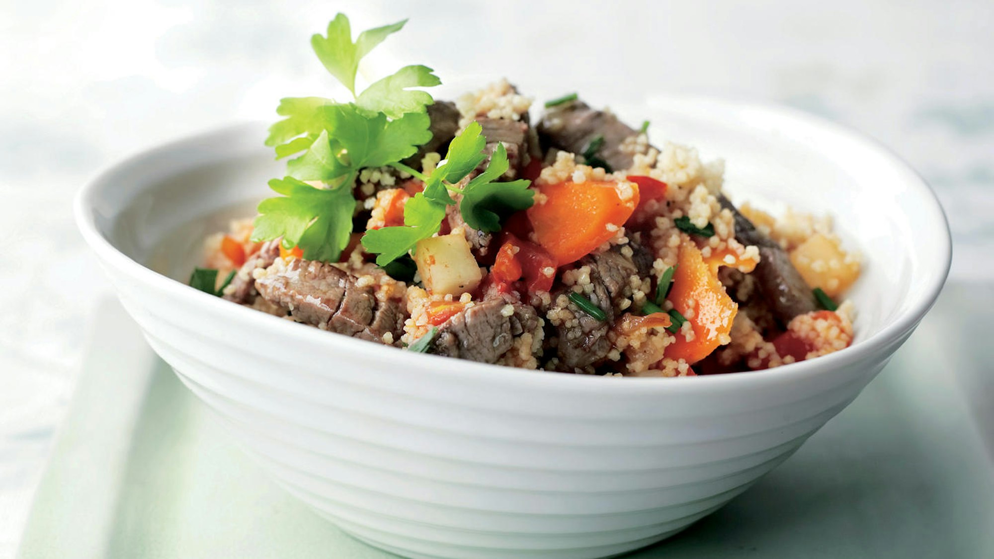 Gemüsecouscous mit Rinderfilet