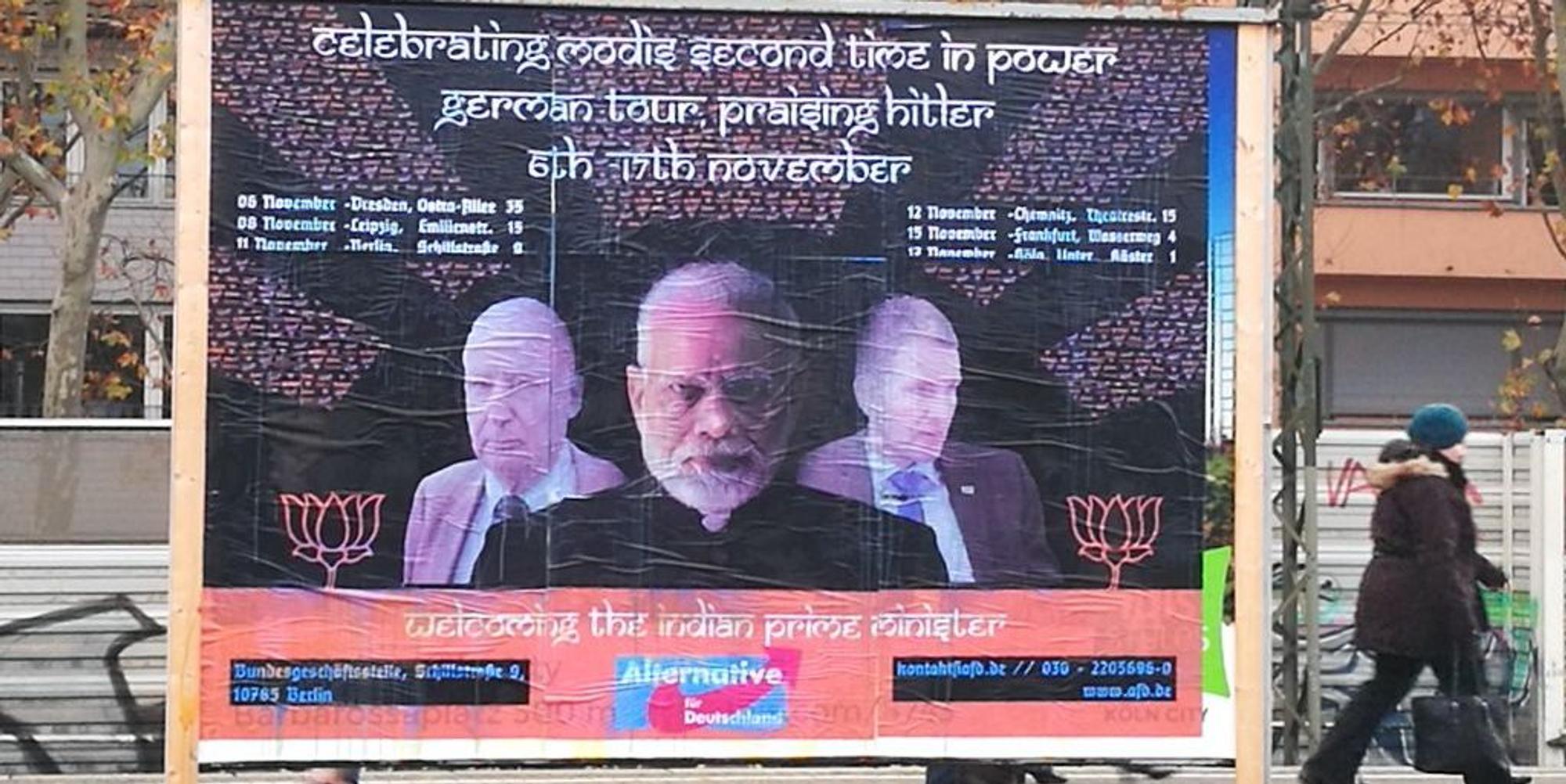 AfD-Plakat Modi