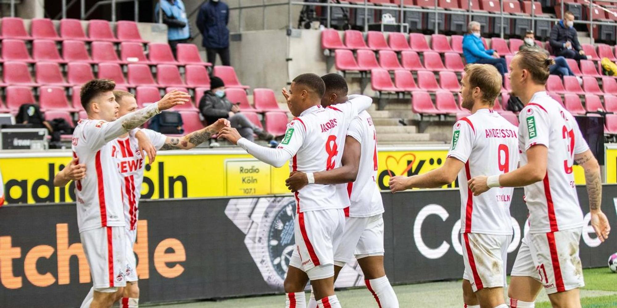 Jubelnde FC-Profis