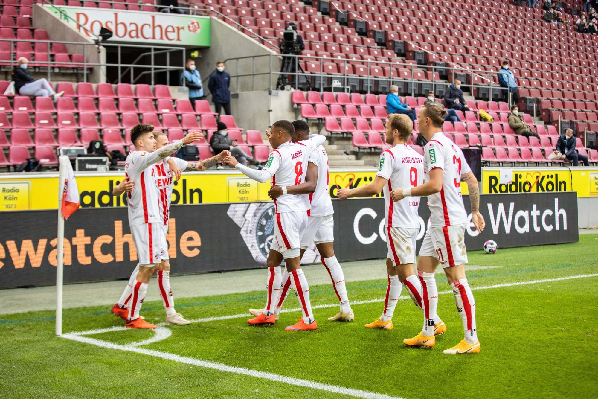 Jubelnde FC-Profis