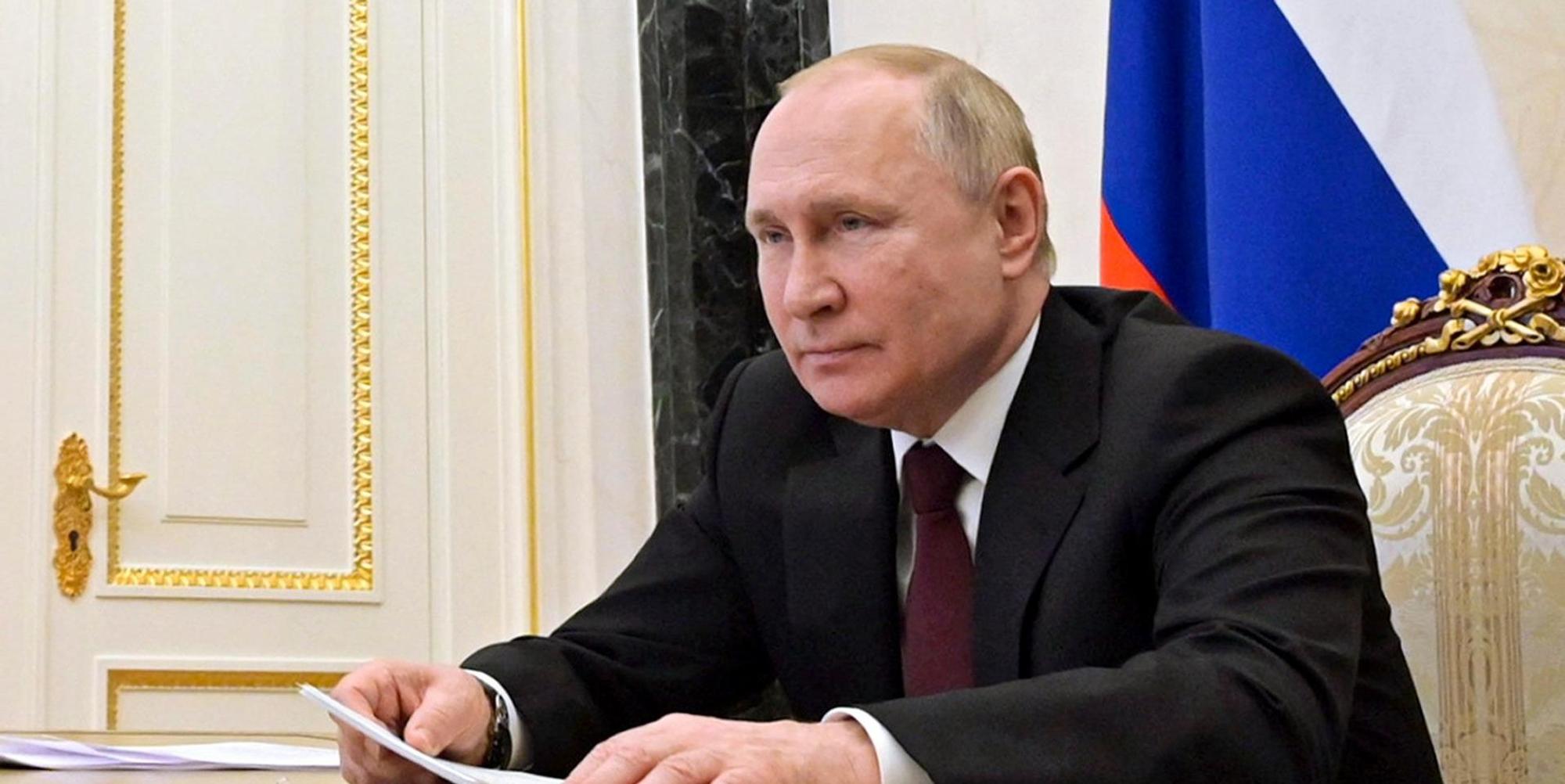Putin Russland Flagge