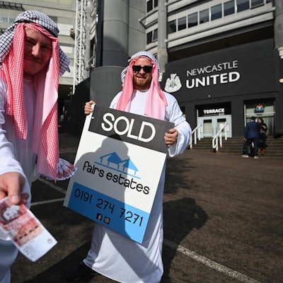 Newcastle Fans mit Humor