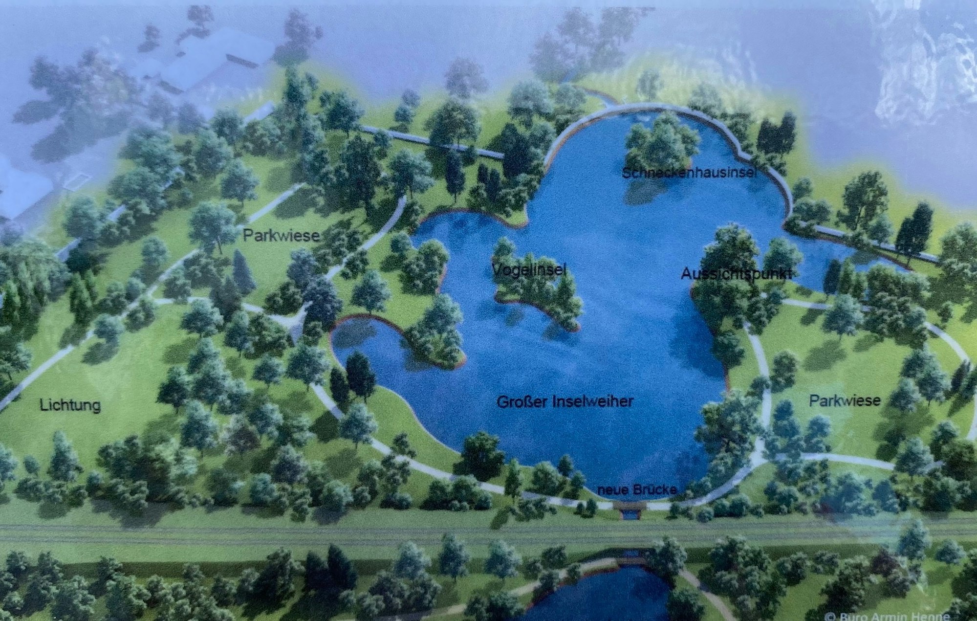 Inselweiher Skizze