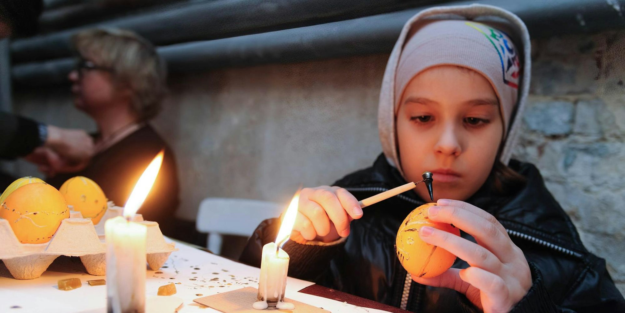 Geflüchtetes Kind spielt