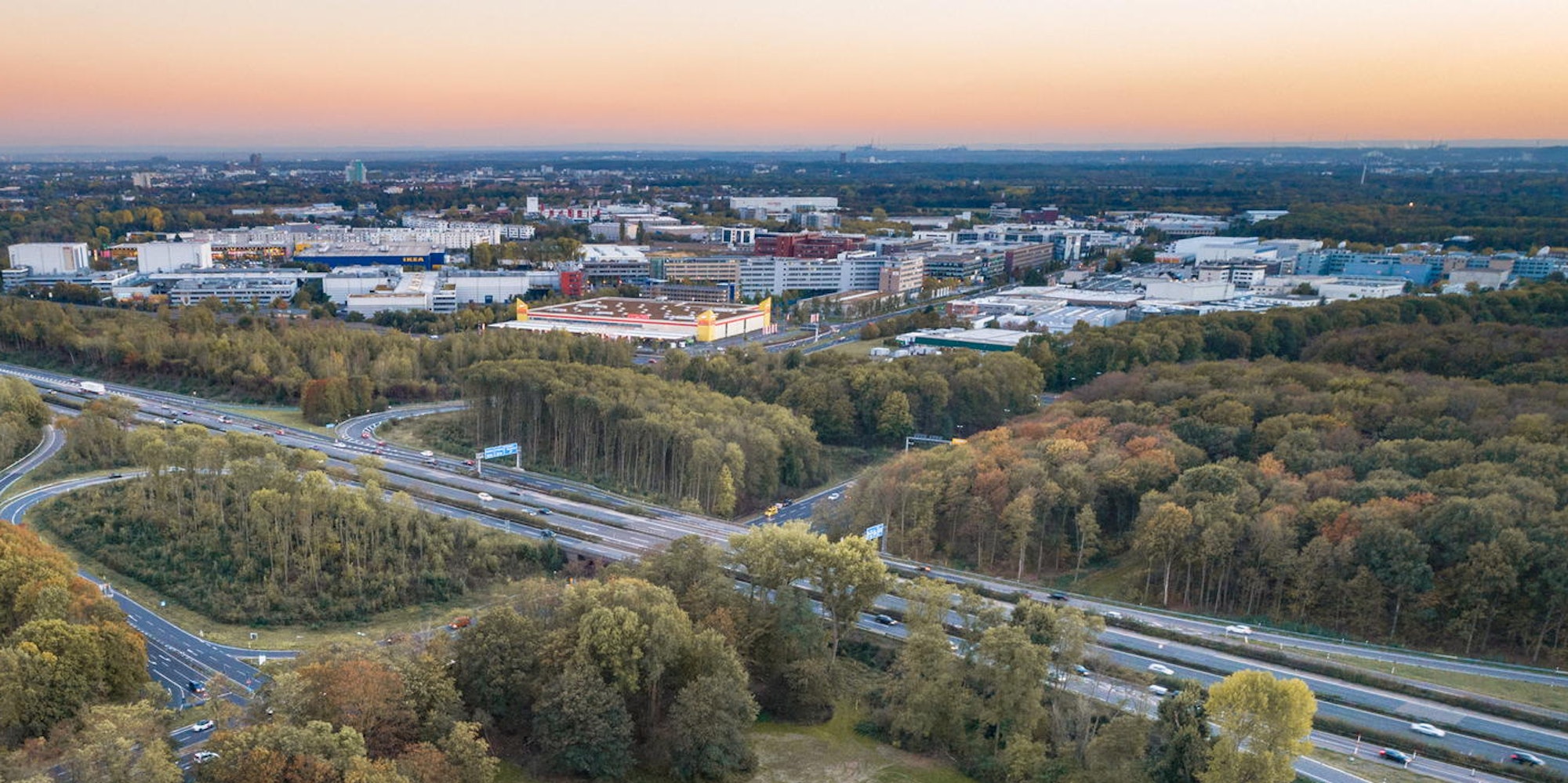 Gewerbegebiet Ossendorf Luftaufnahme