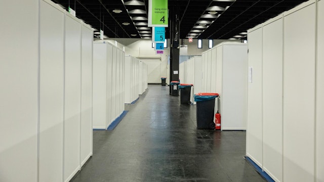 Geflüchtete Messe Köln April 22