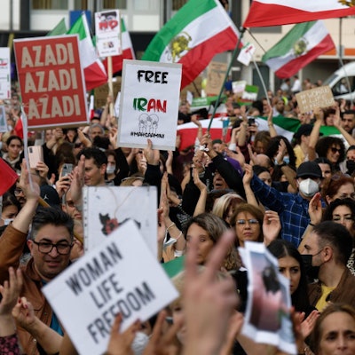 Köln Demo Iran dpa 291022