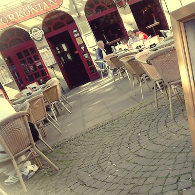 Außenbereich im Irish Pub „The Corkornian“