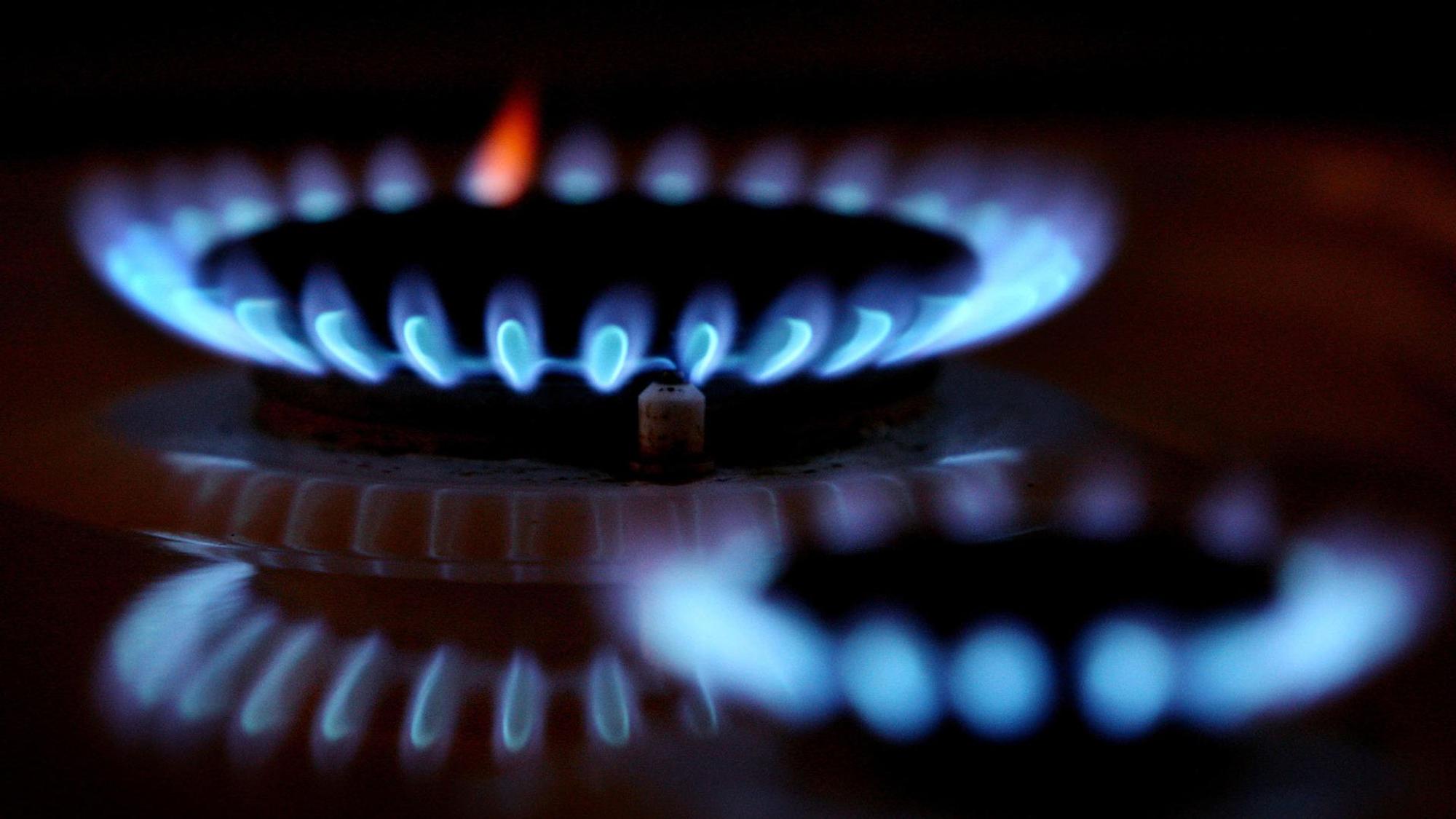 Eine Gasflamme.