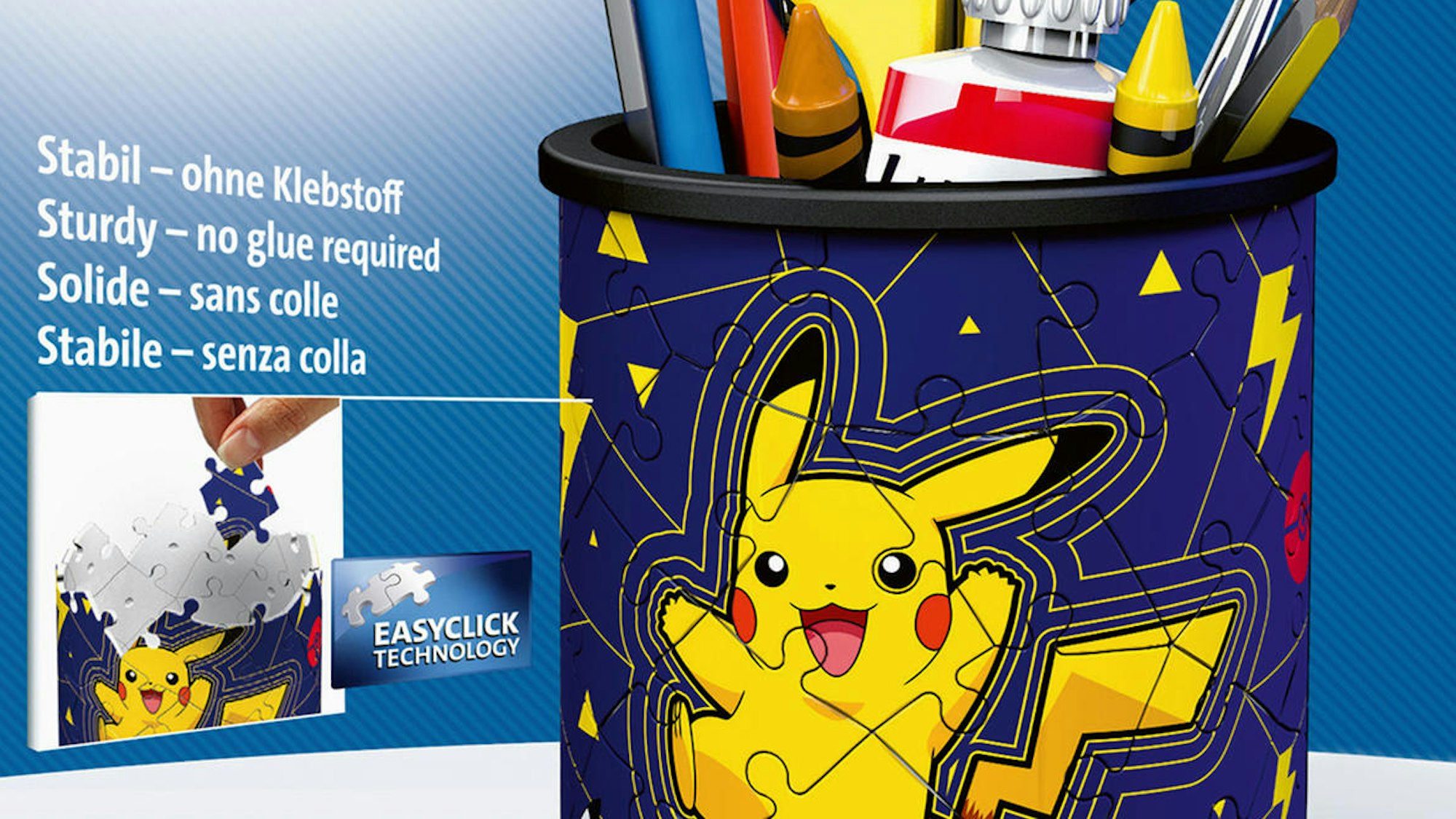 Stiftehalter aus einem 3D-Puzzle