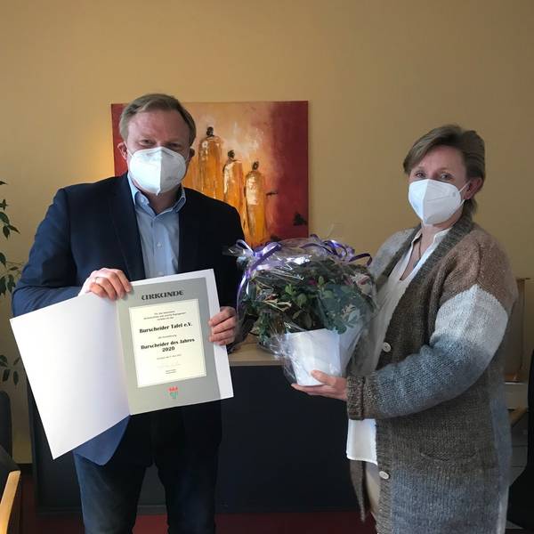 Ehrung Burscheider Tafel - Vors. Dagmar Zimmer