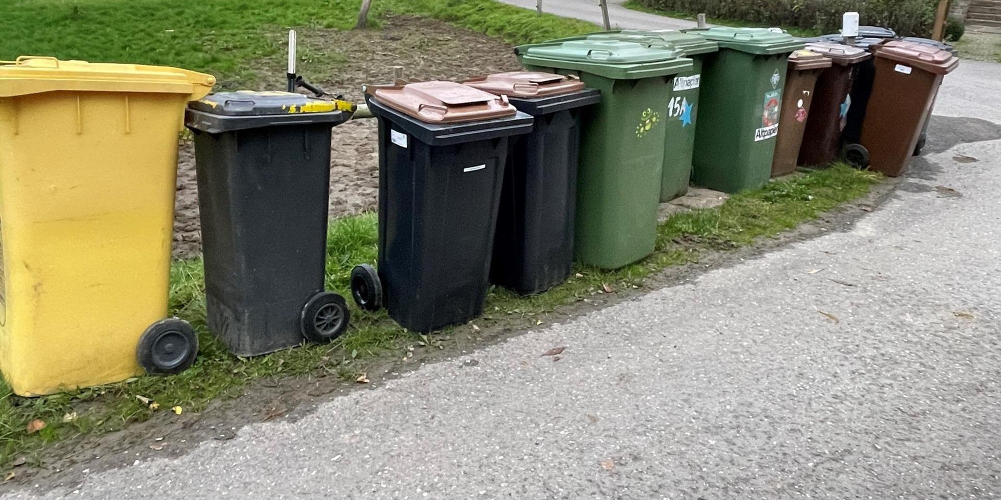 Alte und neue Mülltonnen stehen seit Wochen an einigen Straßen in Lindlar.
