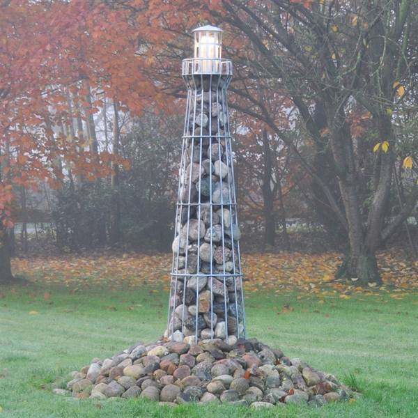 Gabionenleuchtturm