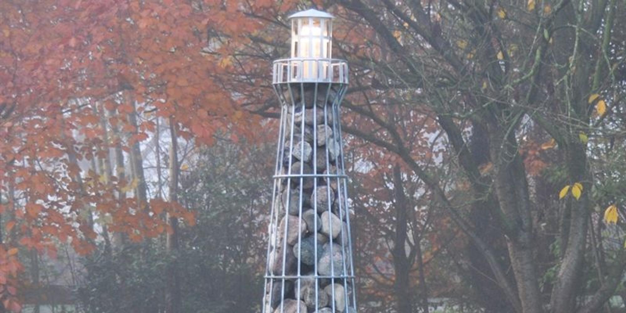 Gabionenleuchtturm