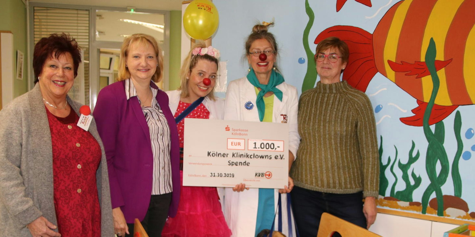 Spendenuebergabe an Koelner Klinikclowns - 31.10.2019 - Pressebild