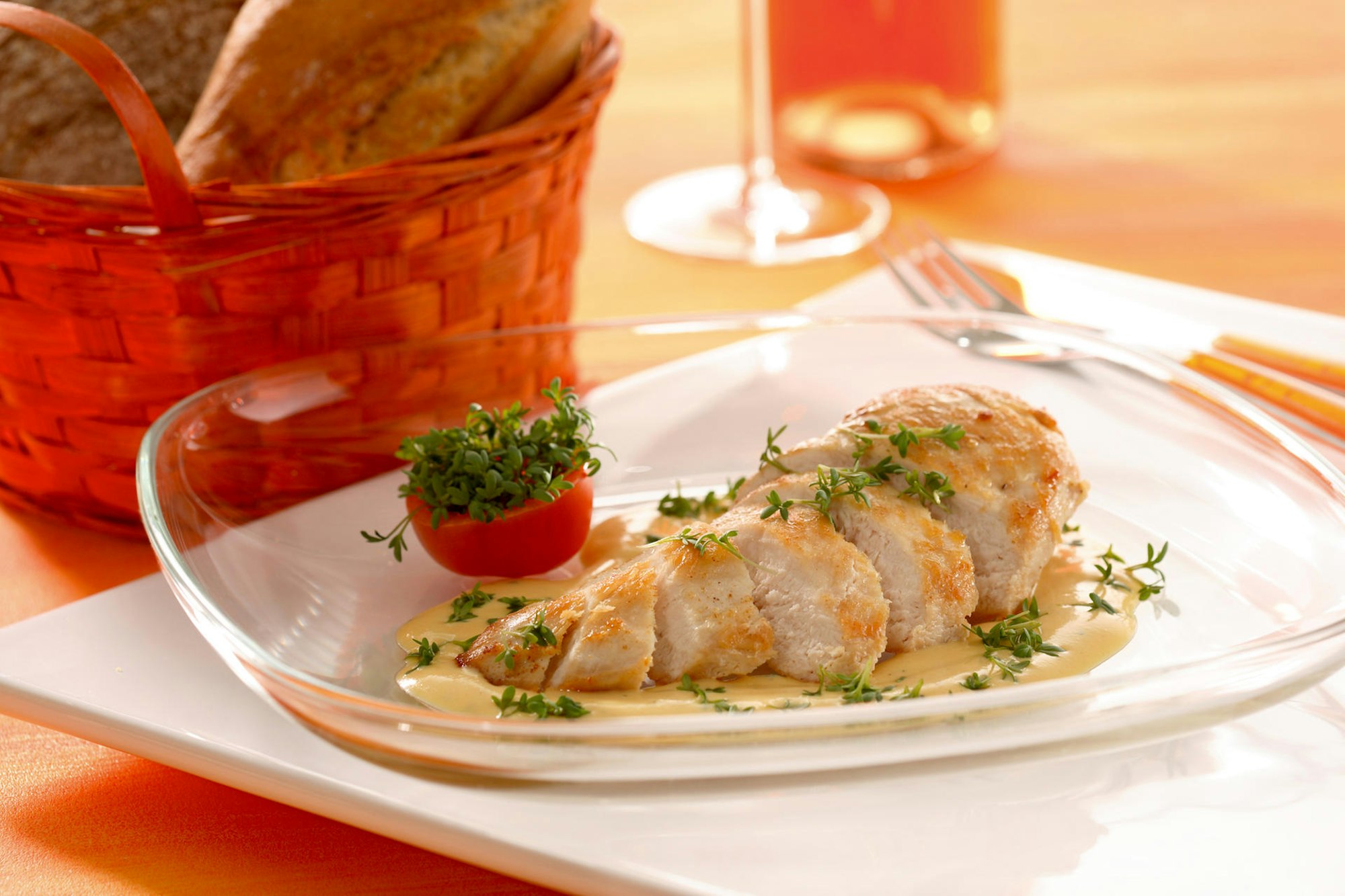 Essen zum Rose Huhn
