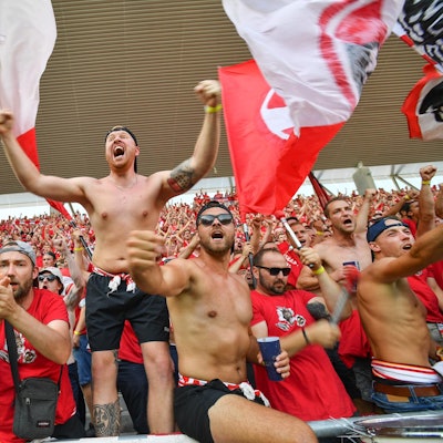FC-Fans im Stadion Fehervar