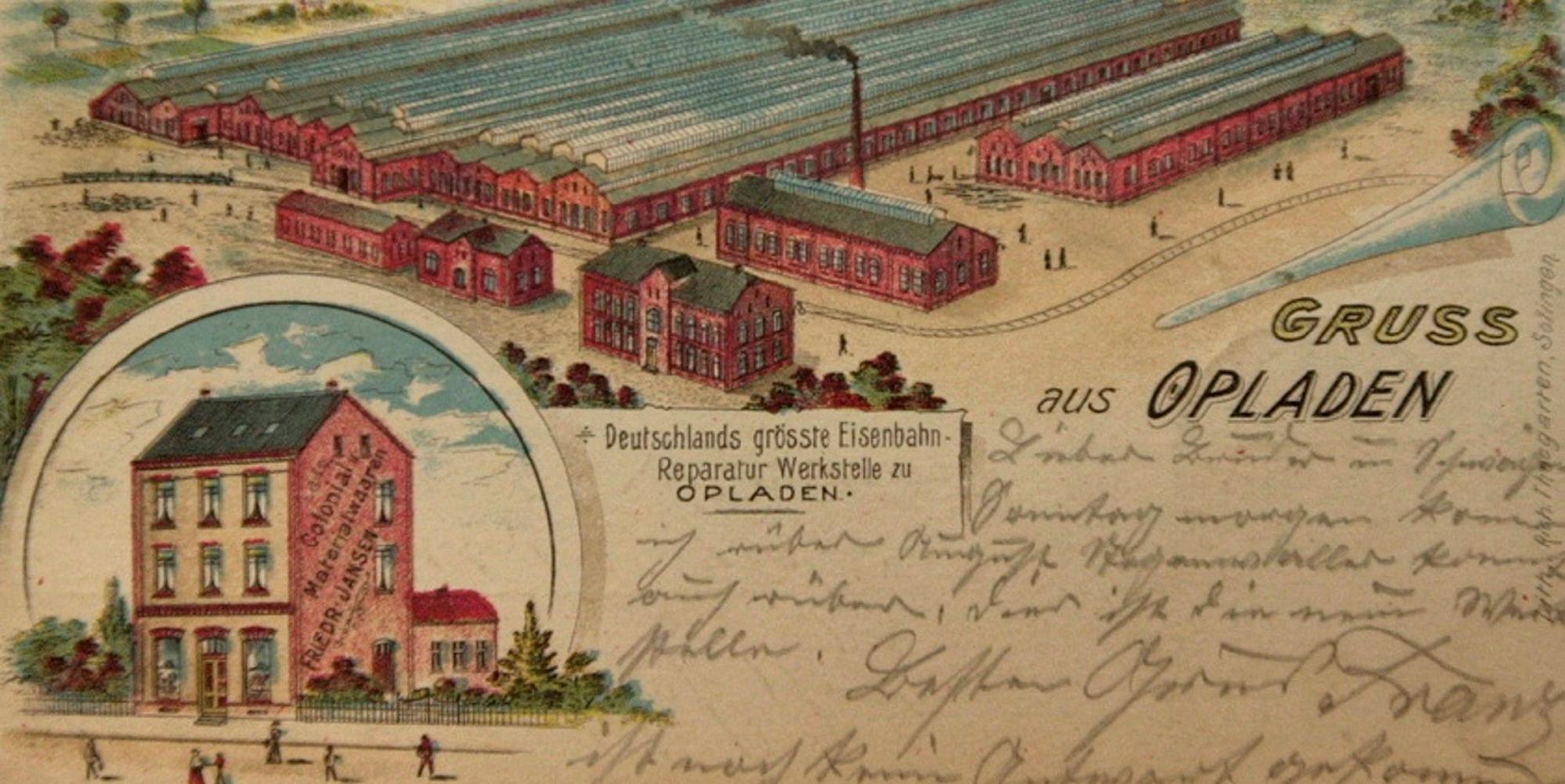 Opladen Ausbesserungswerk Postkarte