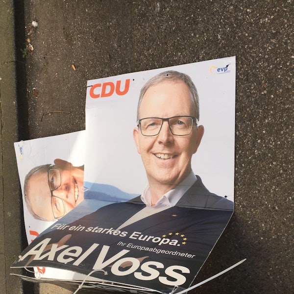 CDU Plakat abgerissen