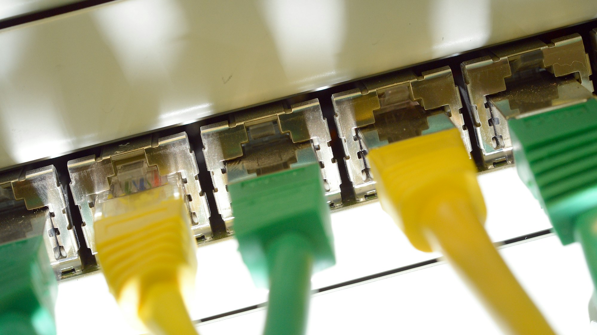 Internet-Anschluss an einem Rechner.