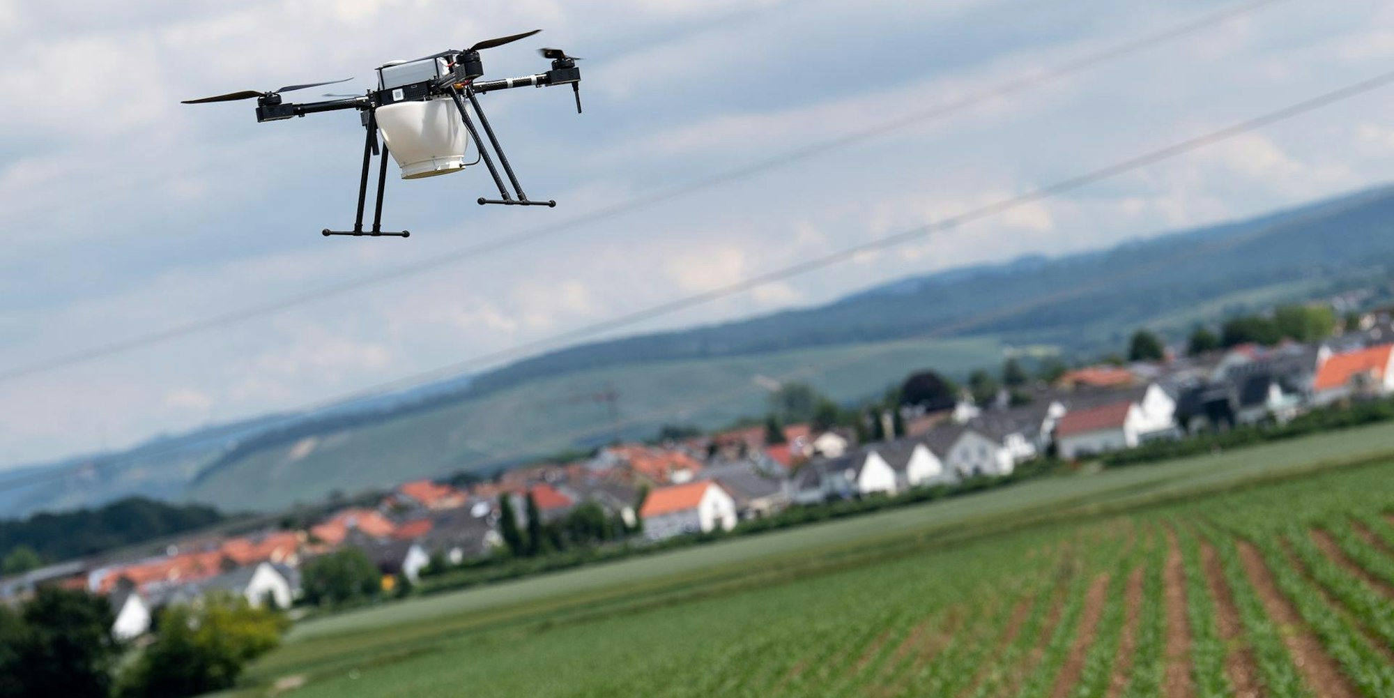 Drohne über Felder