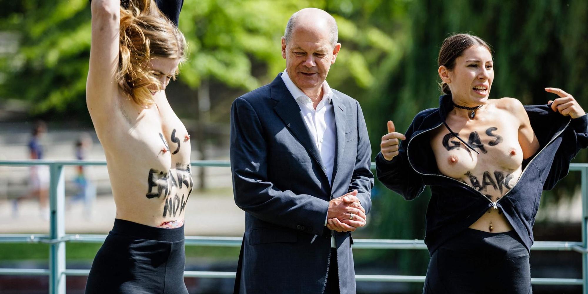 Scholz afp Protest