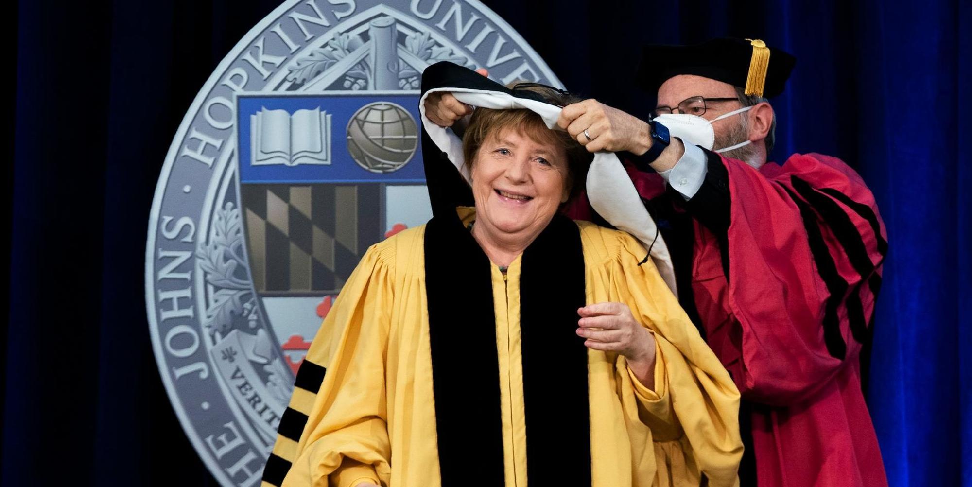 Merkel John Hopkins Uni