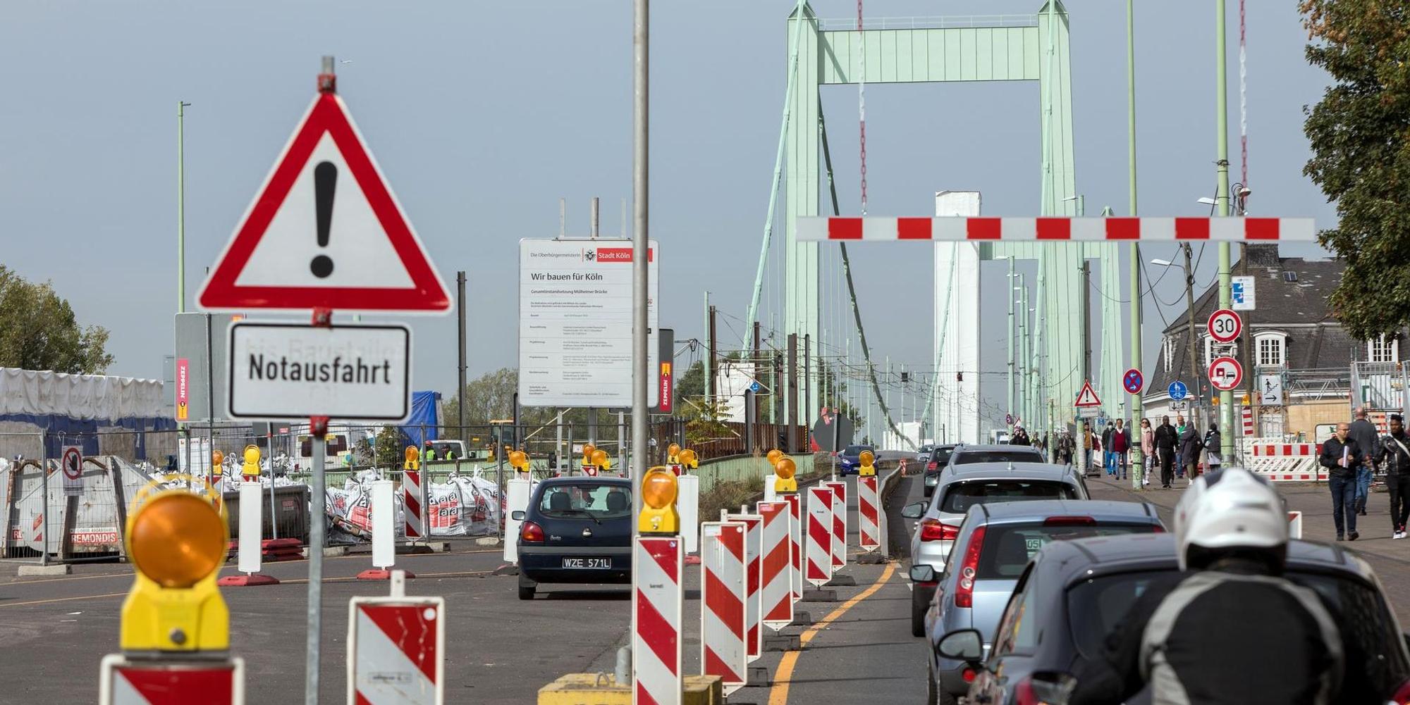 Mülheimer Brücke Baustelle 2