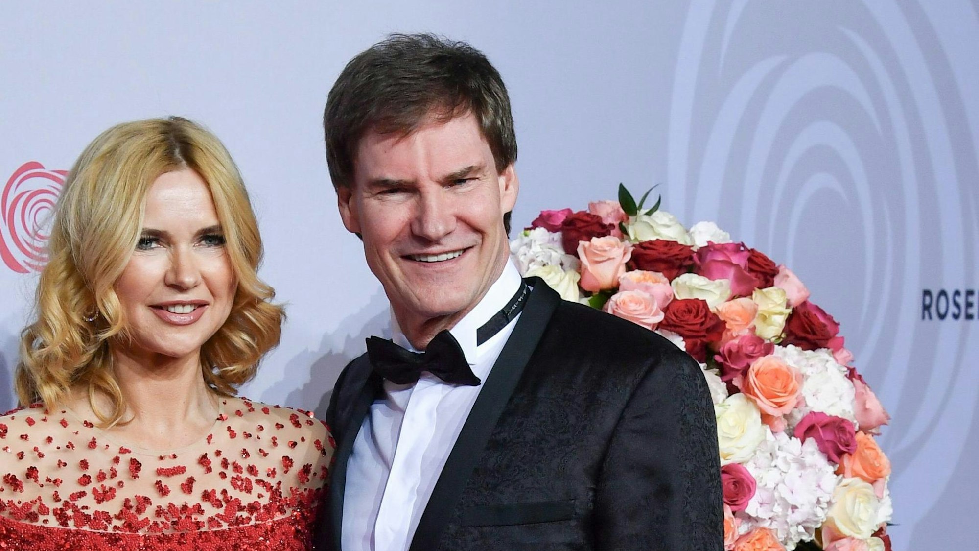 Veronica Ferres (r) mit Ehemann Carsten Maschmeyer auf dem roten Teppich.