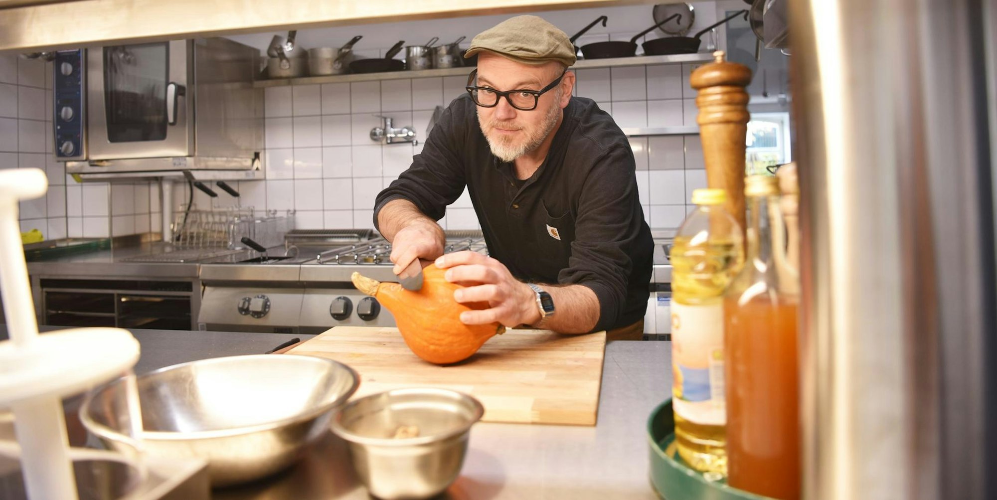 Andreas "Recky" Reck in seiner neuen Küche