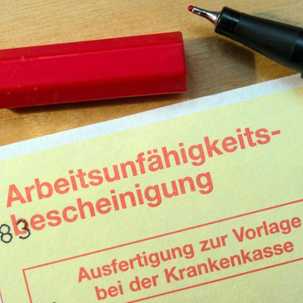 Krankenschein aus Papier