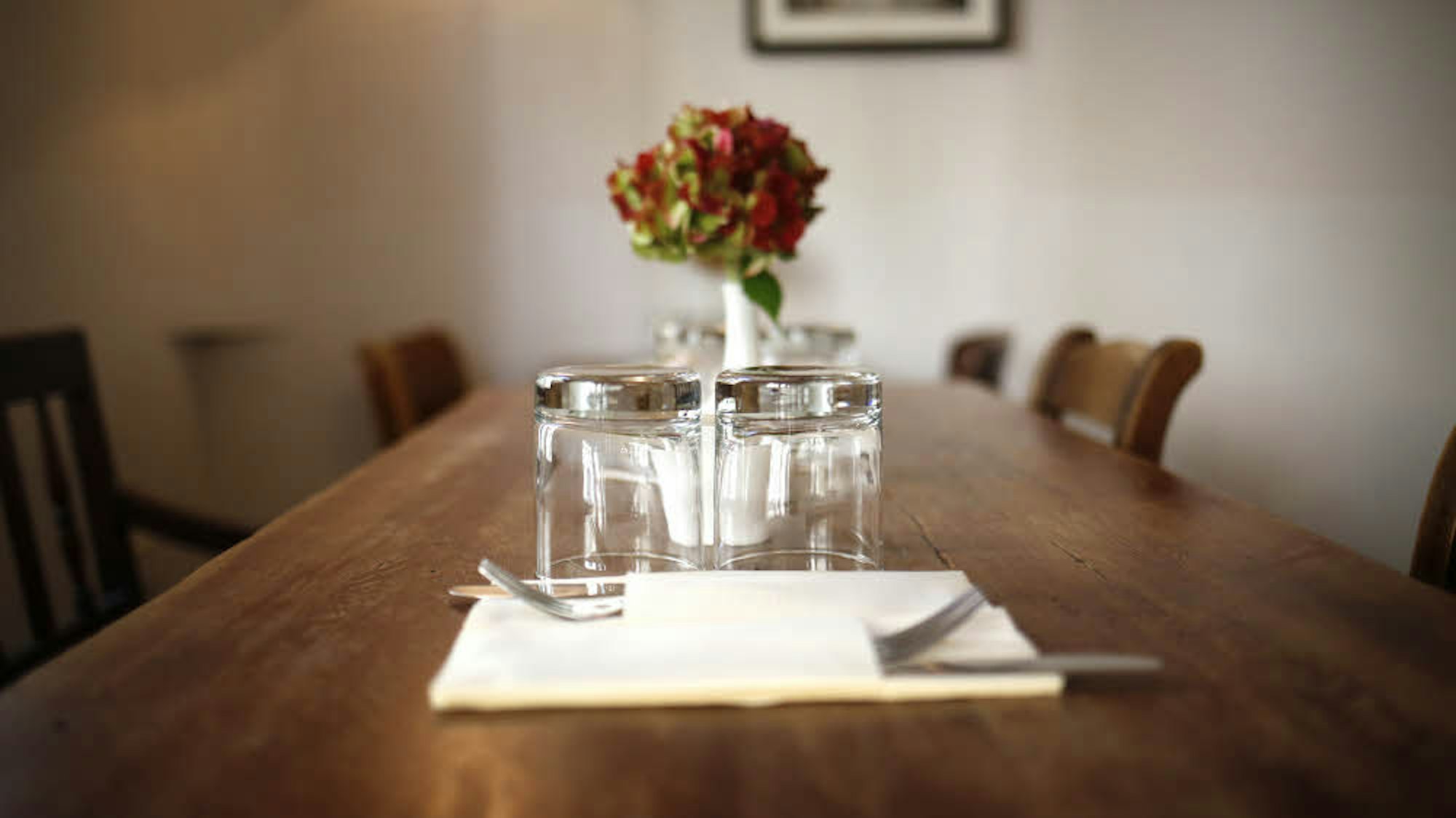 Das Restaurant Traubenzeit mit hübschem Tischgedeck. (Archivbild)