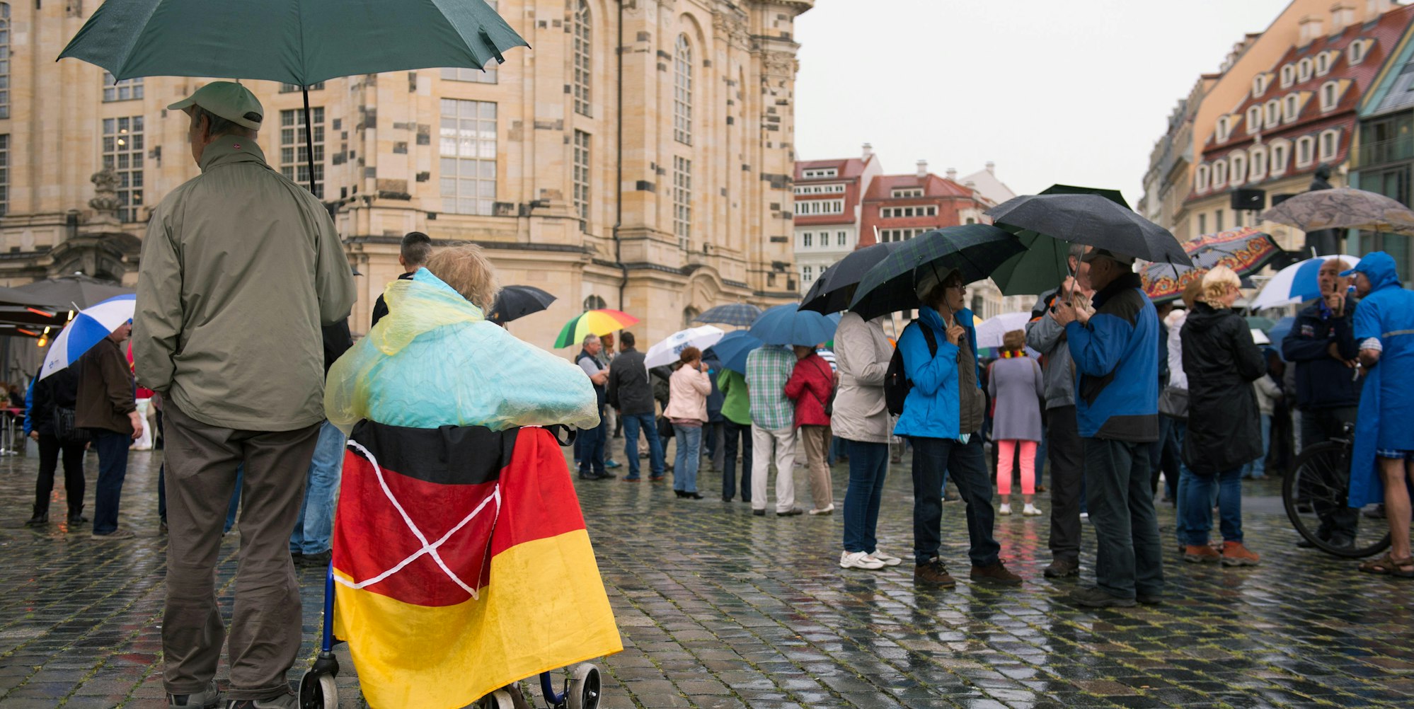 Pegida-Anhänger in Dresden