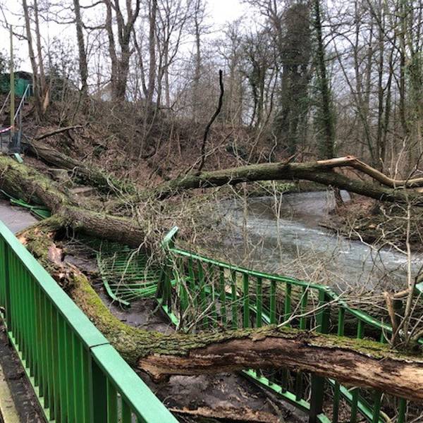 Brücke Schlebusch zerstört