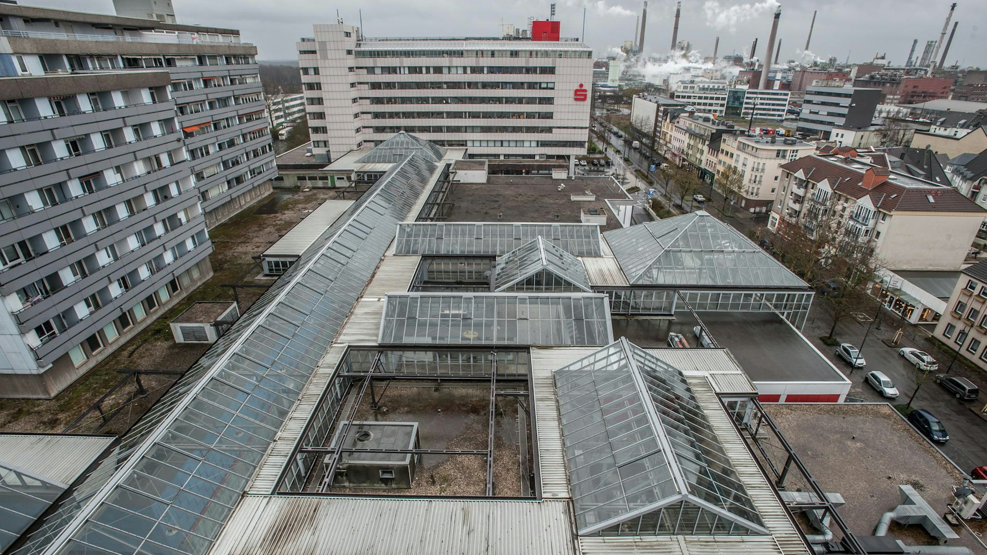 Blick von oben auf die City C