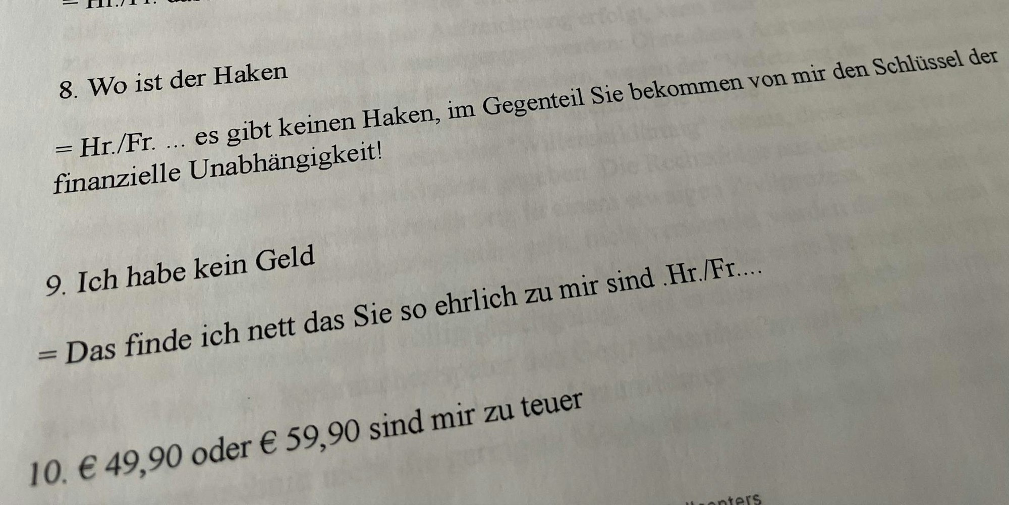 Gesprächsleitfaden Telefonbetrüger