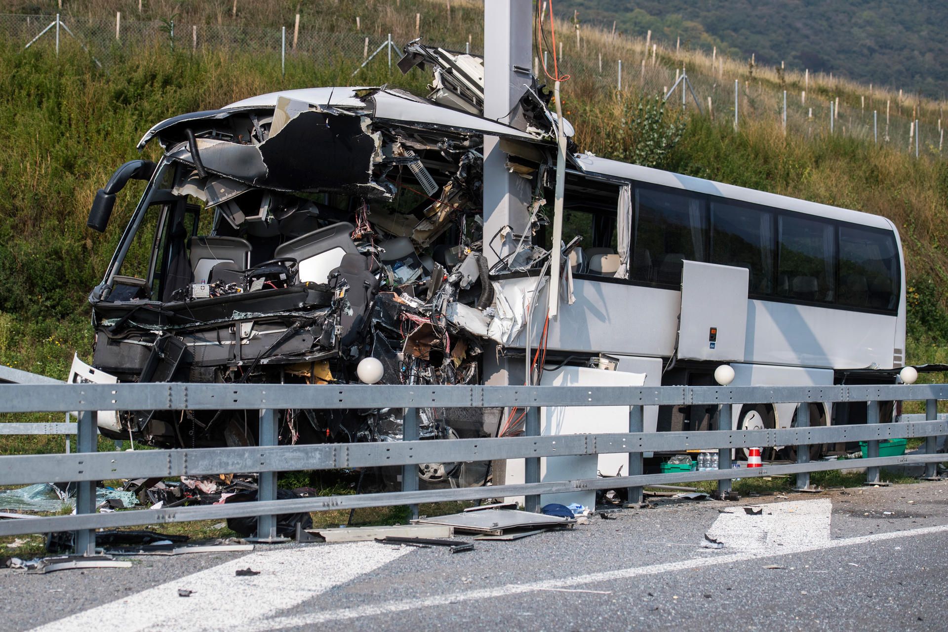 Verunglückter Reisebus