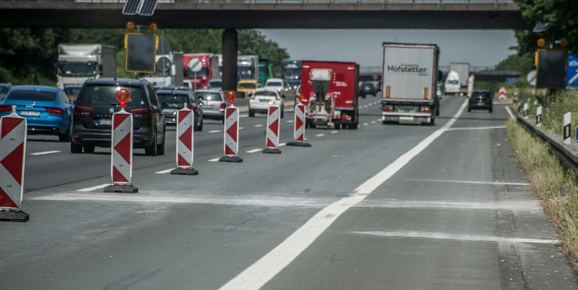 Fahrbahn A3 abgesackt