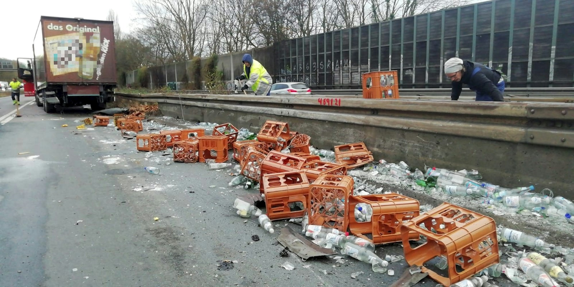 Unfall Getränkelaster