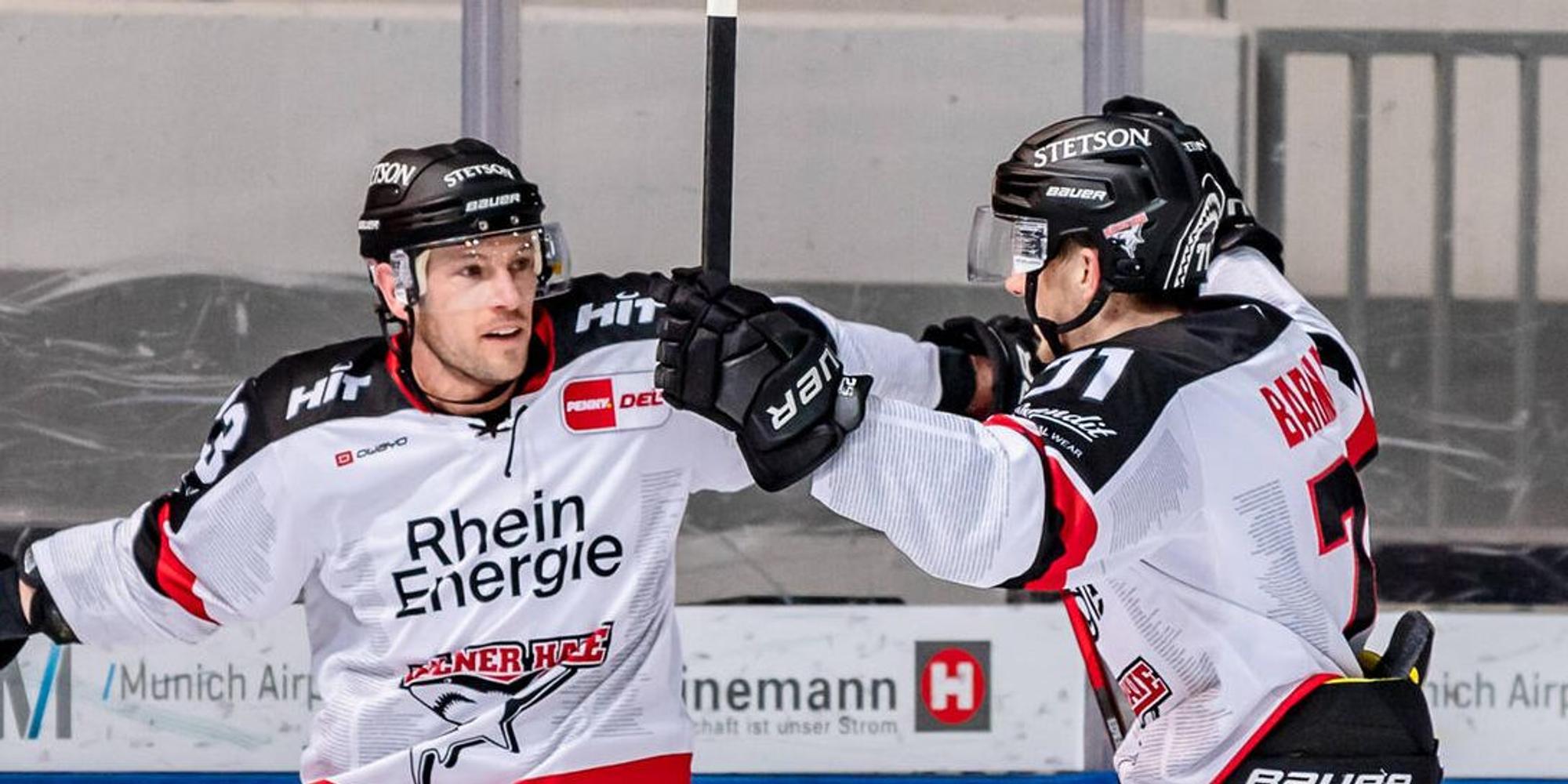 Jubelnde Haie-Profis