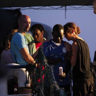 Carola Rackete an Bord