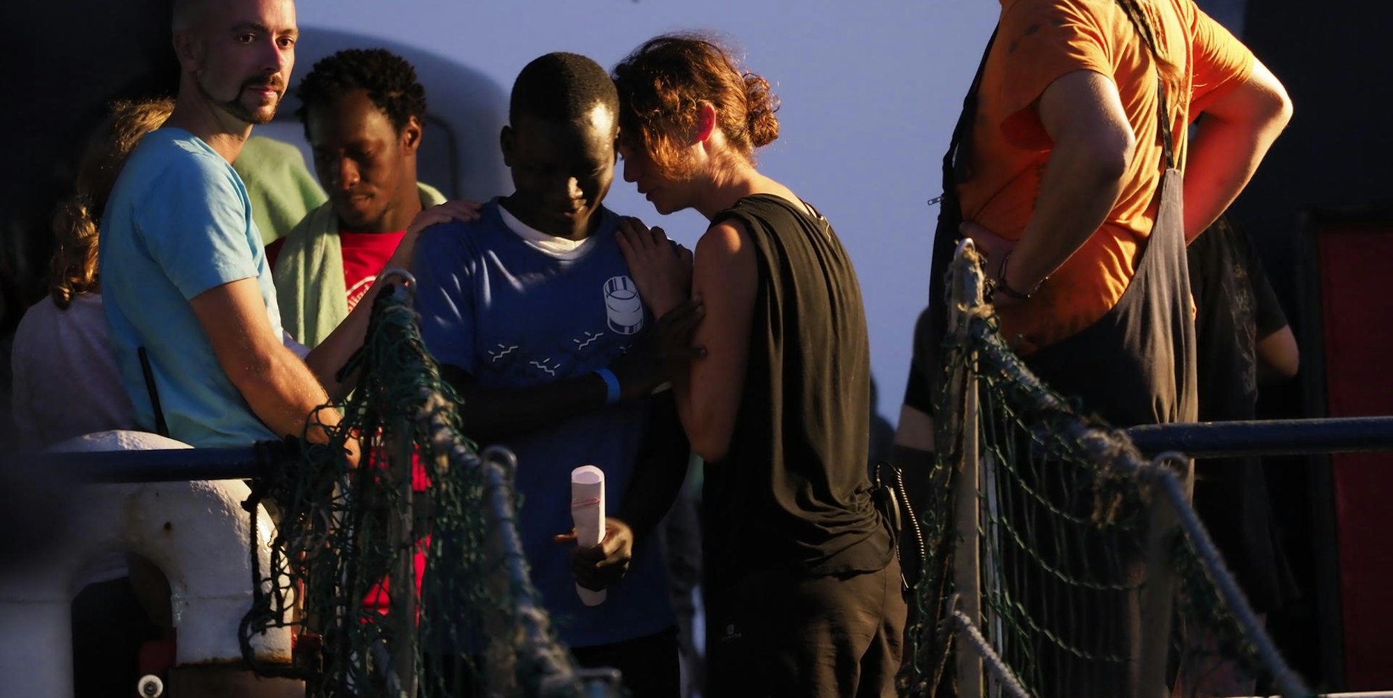 Carola Rackete an Bord