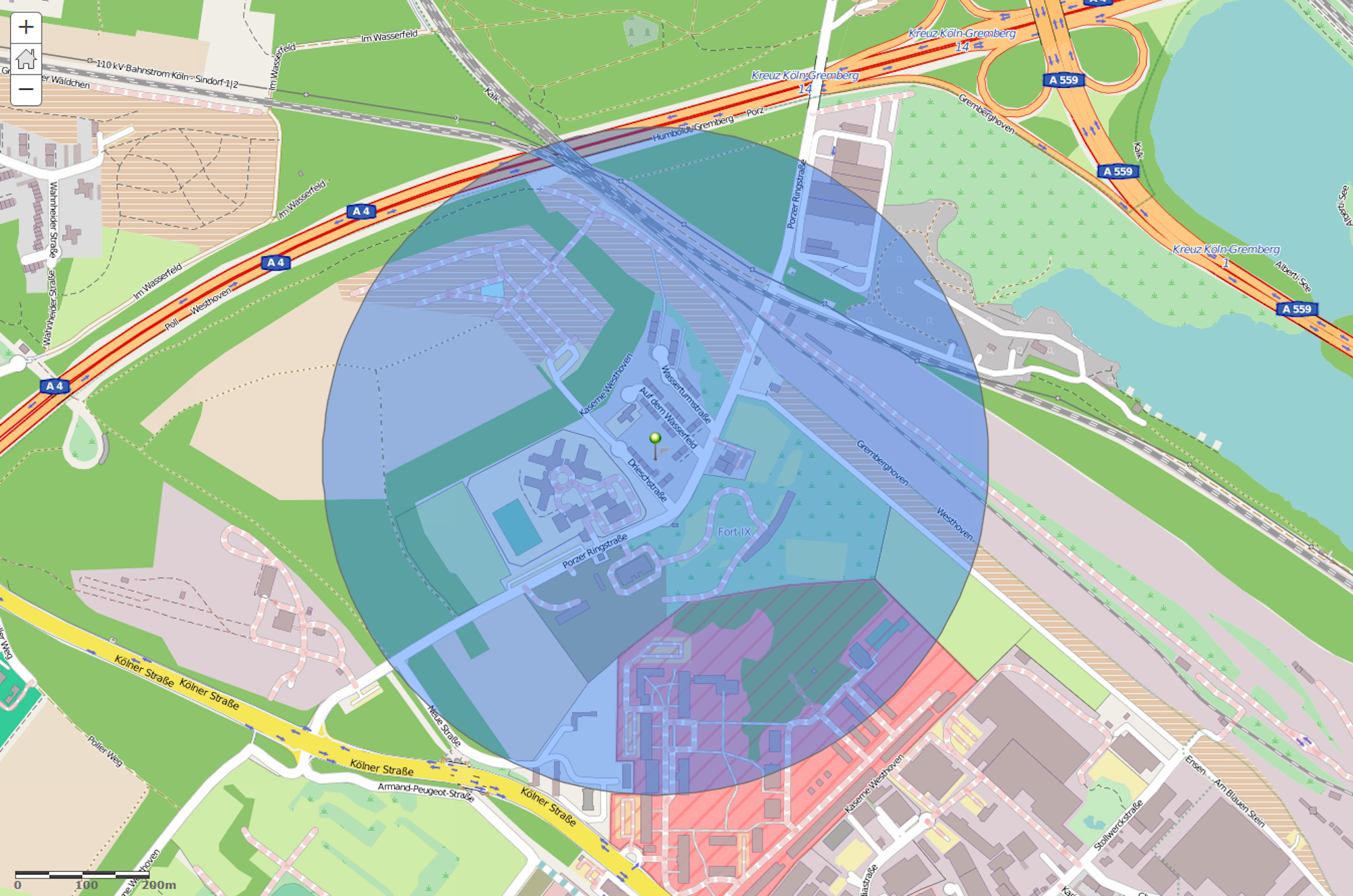 32 Evakuierungsradius Bombe Westhoven