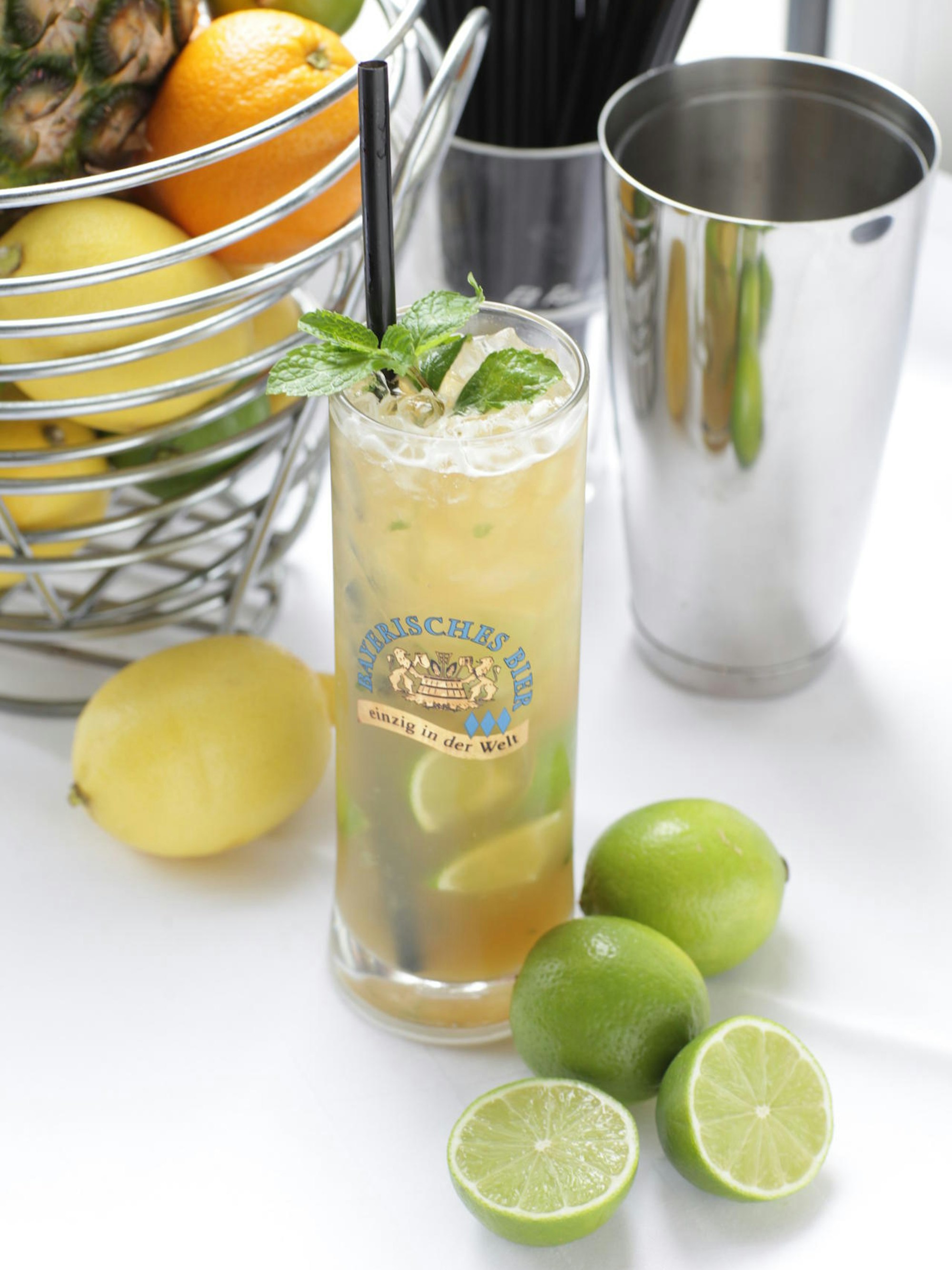 bier cocktails 5 glas mit utensielien nicht wiederverwenden