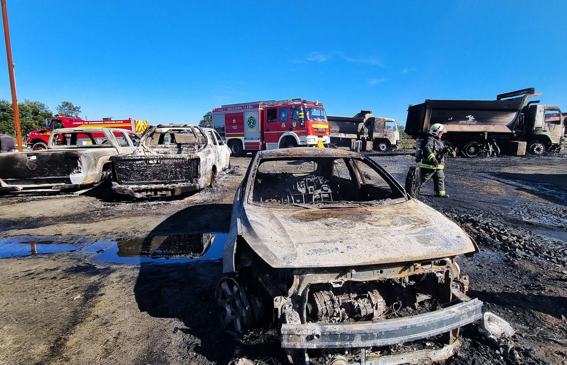 Brandanschlag LKW Chile 280422